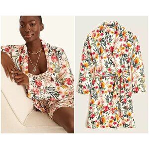 💕J.CREW💕 Easy-Luxe Eco Robe ~ Winter Garden Floral Print Small/Medium NWT